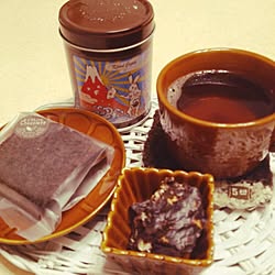 机/うちカフェ/セリア食器/ココナッツオイルの生チョコ/オレンジほうじ茶...などのインテリア実例 - 2015-01-06 15:46:44