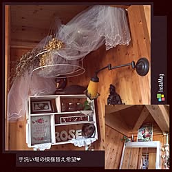 バス/トイレ/アンティーク照明☆/雑貨*アンティーク/あちこち模様替えしたい病発動+..・*/ウエディングベール+..・*☆...などのインテリア実例 - 2015-05-02 11:25:35