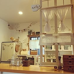 キッチン/DIY/窓枠/コーヒーミル/ガーランド...などのインテリア実例 - 2017-04-24 17:49:29