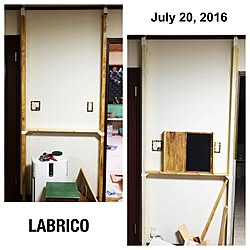 棚/ペイントしました/DIY/LABRICO/いつもいいねやコメントありがとう♡♪...などのインテリア実例 - 2016-07-20 23:31:52
