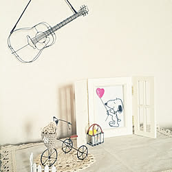 スヌーピーギター スヌーピー リラックス空間 カフェ風 ニトリ などのインテリア実例 18 07 05 16 43 34 Roomclip ルームクリップ