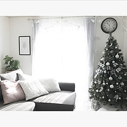 リビング Ledライトチェーン クリスマスインテリア クリスマスツリー クリスマス などのインテリア実例 17 12 10 19 05 17 Roomclip ルームクリップ