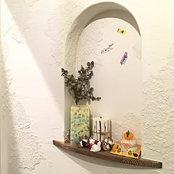 玄関/入り口/ニッチ/鏡餅/カフェ風/シャビー...などのインテリア実例 - 2019-01-08 17:35:26
