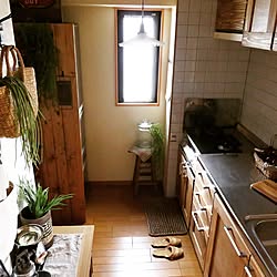 キッチン/冷蔵庫板壁/扉DIY/キッチンDIY/アメブロ→peanuts-village...などのインテリア実例 - 2016-07-29 20:24:56