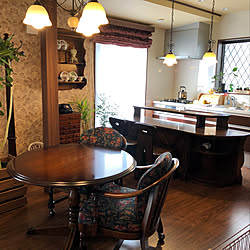 リビング/リノベーション/カリモクコロニアル カリモクルスティック/観葉植物/カフェ風...などのインテリア実例 - 2019-02-13 09:35:02