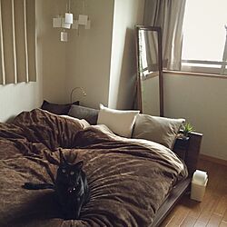 ベッド周り/寝室/IKEA/クイーンサイズベッド/Ｎウォーム...などのインテリア実例 - 2015-12-07 00:59:55