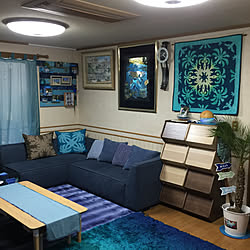 ハワイアンキルト タペストリーのインテリア実例 Roomclip ルームクリップ