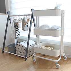 部屋全体 イケア Ikeaワゴン イルーシー300 ベビー用品 などのインテリア実例 17 06 05 14 05 31 Roomclip ルームクリップ