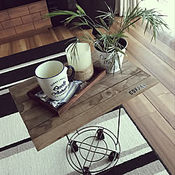 机/カフェテーブル/サイドテーブル/すのこDIY/10分でできる...などのインテリア実例 - 2017-11-26 15:21:00