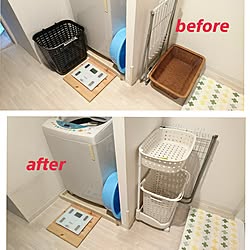 バス/トイレ/洗濯機周り/洗濯かご/脱衣場/脱衣場収納棚...などのインテリア実例 - 2017-07-19 10:07:37
