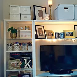 棚/Shelf/gold/bookshelf/White...などのインテリア実例 - 2015-06-06 15:21:48
