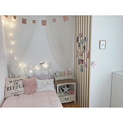 子供部屋女の子 フランスのカーテンのインテリア実例 Roomclip ルームクリップ