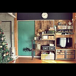 リビング/クリスマスツリー/アラジンストーブ/手作り家具/模様替えのインテリア実例 - 2015-12-01 13:36:26