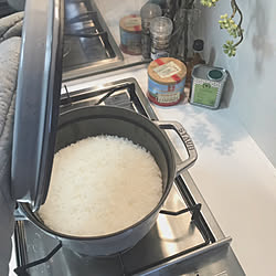 ストウブ鍋/ストウブ/ヘビロテ商品/賃貸でも楽しく♪/グレーインテリア...などのインテリア実例 - 2019-07-21 14:39:44