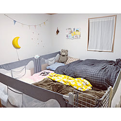 Diy ホームセンターで購入 ダイソーのワイヤーネット ダイソー ダブルベッドとシングルベッド などのインテリア実例 12 15 16 07 08 Roomclip ルームクリップ