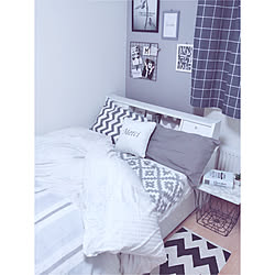 ニトリ布団カバー ドンキホーテのカゴ ベッド周りのインテリア実例 18 04 12 10 53 58 Roomclip ルームクリップ