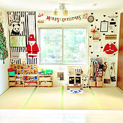 部屋全体/キッズスペース/おもちゃ収納/クリスマス/ナチュラルも男前も好き...などのインテリア実例 - 2017-12-01 12:00:12