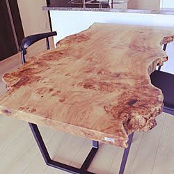 回転チェア モモナチュラル 椅子 一枚板テーブル ダイニングテーブル などのインテリア実例 19 03 17 15 56 28 Roomclip ルームクリップ