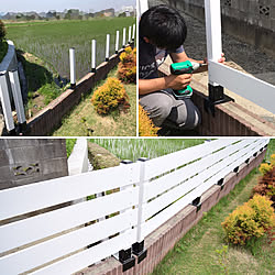 こき使われるパパ/DIY初心者/DIY/白いフェンス/人工木材...などのインテリア実例 - 2019-06-04 19:58:36