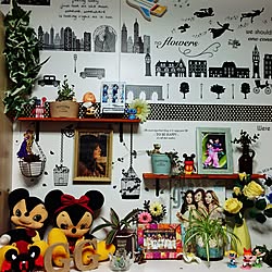 ミッキー壁紙のインテリア実例 Roomclip ルームクリップ