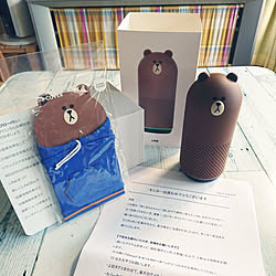 リビング/Clova/スマートスピーカー/ブラウン/LINEのスマートスピーカー...などのインテリア実例 - 2018-04-26 15:31:03