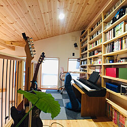 壁/天井/植物のある部屋/CD DVD 収納/フリースペース/楽器のある部屋...などのインテリア実例 - 2019-02-12 22:10:12