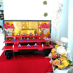 ひな祭り/イベント参加中/せまくても諦めない!/グリーンに花に癒やされ隊❁/いつもありがとうございます❤️...などのインテリア実例 - 2020-02-20 09:44:44