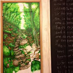 森 イラスト手書き 扉のインテリア実例 15 06 22 01 27 54 Roomclip ルームクリップ