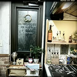 キッチン/男前とナチュラルMIX/カフェ風キッチン/DIY/いいね、フォロー本当に感謝です♡...などのインテリア実例 - 2016-11-25 11:56:59