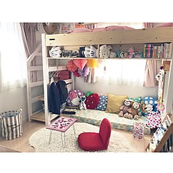 中学生の女子部屋 子供部屋女の子 子供部屋 ロフトベッド セリア などのインテリア実例 16 04 02 22 41 03 Roomclip ルームクリップ