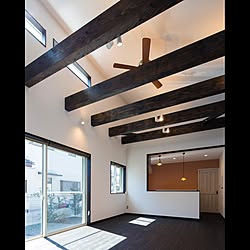 家/house/HOME/シーリングファン/梁見せ...などのインテリア実例 - 2020-09-07 11:35:38