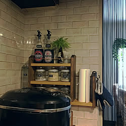 キッチン/ビンタンビールモチーフ/賃貸戸建でも楽しく♪/アジアンテイスト/男前アジアン...などのインテリア実例 - 2017-11-21 10:09:01