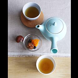 お茶タイム/お茶セット/美濃焼/結湯呑み/山桜茶敷き...などのインテリア実例 - 2022-05-16 12:51:15