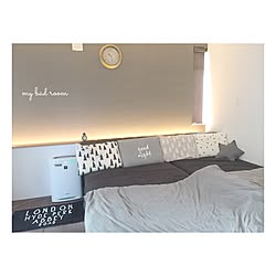 ベッド周り/ブルックリンフォント/goodnight/フランフラン/Francfranc...などのインテリア実例 - 2016-07-19 18:51:06
