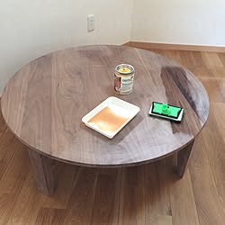 机 Diy 鉄足テーブル オスモカラー ウォルナットのインテリア実例 14 09 03 57 51 Roomclip ルームクリップ