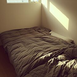 ベッド周り/無印良品ベッド/無印良品/ラワンベニヤの床のインテリア実例 - 2016-01-09 10:20:31