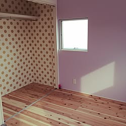 サンゲツ壁紙 クロス ラベンダー 子供部屋 無垢材のインテリア実例 18 08 02 07 55 52 Roomclip ルームクリップ