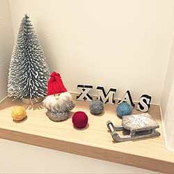 玄関クリスマス仕様/ニッチ/クリスマスディスプレイ/シンプルが好き/LIXIL...などのインテリア実例 - 2018-12-01 17:13:48