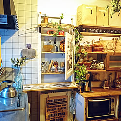 キッチン/収納/勝手口をふさぎ壁面収納に/カトラリー収納/DIY...などのインテリア実例 - 2019-03-20 01:32:02