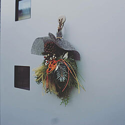 玄関/入り口/お正月飾り/植物のある暮らし/お正月/お飾りのインテリア実例 - 2021-01-02 19:22:49