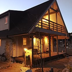 部屋全体 Bessの家 G Log ログハウス 庭のインテリア実例 12 24 00 13 44 Roomclip ルームクリップ