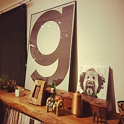 棚/観葉植物/一人暮らし/コンクリート打ちっ放し/間接照明...などのインテリア実例 - 2016-03-14 19:38:50
