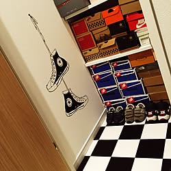 市松模様壁紙のインテリア実例 Roomclip ルームクリップ