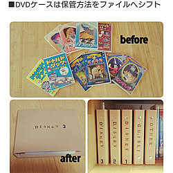 棚 ディズニーdvd Dvd収納 ブルーレイレコーダー Hdd内断捨離 無印良品 などのインテリア実例 17 12 04 11 03 51 Roomclip ルームクリップ
