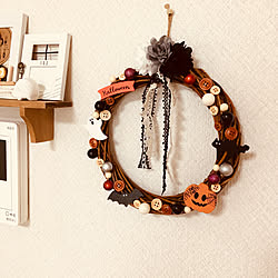 壁/天井/RCの出会いに感謝♡/いいね♡フォロー♡コメント♡感謝です!/Instagram→mari.o18/ハロウィンリース...などのインテリア実例 - 2018-09-20 21:35:01