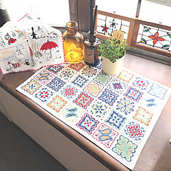 ムーミン刺繍入りハンカチ♡/clover/ランチョンマット♡バンダナマルチ/4月12日/ニトリ...などのインテリア実例 - 2019-04-12 10:27:01