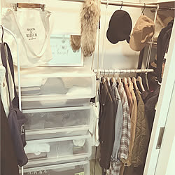 ベッド周り/ウォークインクローゼット/クローゼット/IKEA/DIY...などのインテリア実例 - 2019-01-12 12:36:00