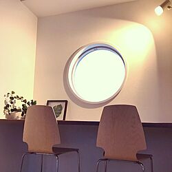 机/IKEA椅子/フェイクグリーン/丸窓のインテリア実例 - 2017-04-02 22:34:34