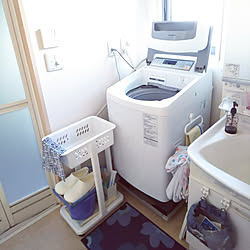 バス/トイレ/洗濯機まわりの収納/100均雑貨/シンプルナチュラル/シンプルにすっきりと暮らす...などのインテリア実例 - 2019-11-01 22:16:48