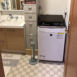 バス/トイレ/プラズマクラスター/SHARPの洗濯機/クッションフロア敷きました/脱衣所...などのインテリア実例 - 2019-01-07 18:46:38